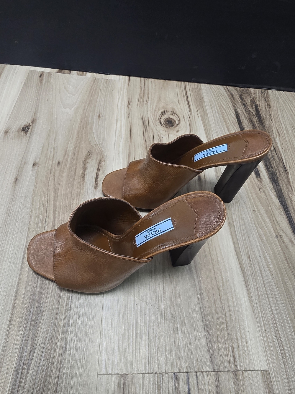 Prada Leather Mule Heels - Sz 37.5 - Picture 5 of 7